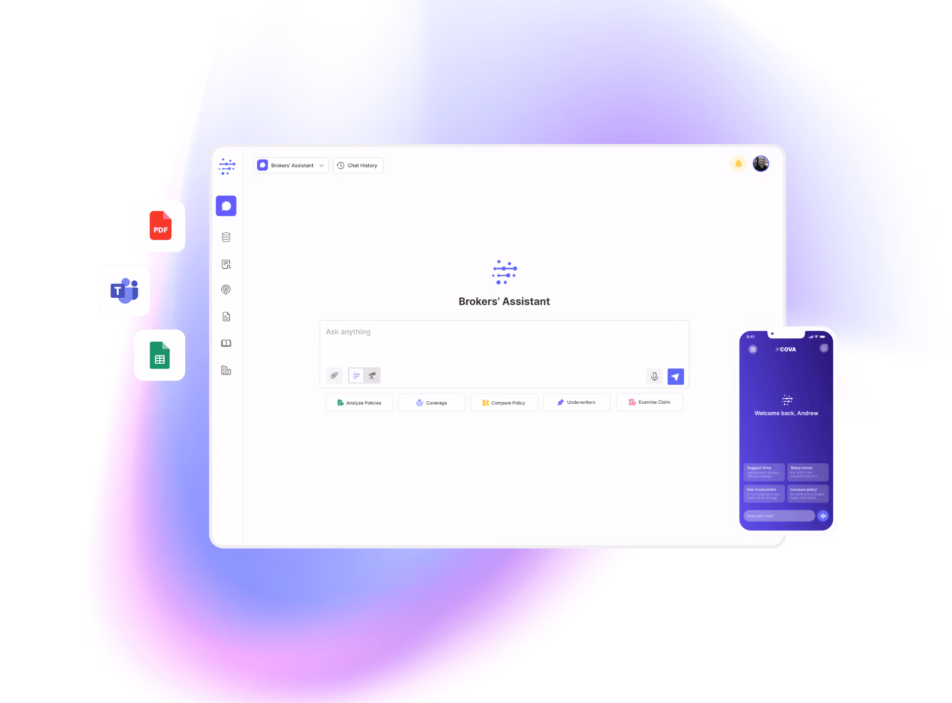 Cova documents and client records