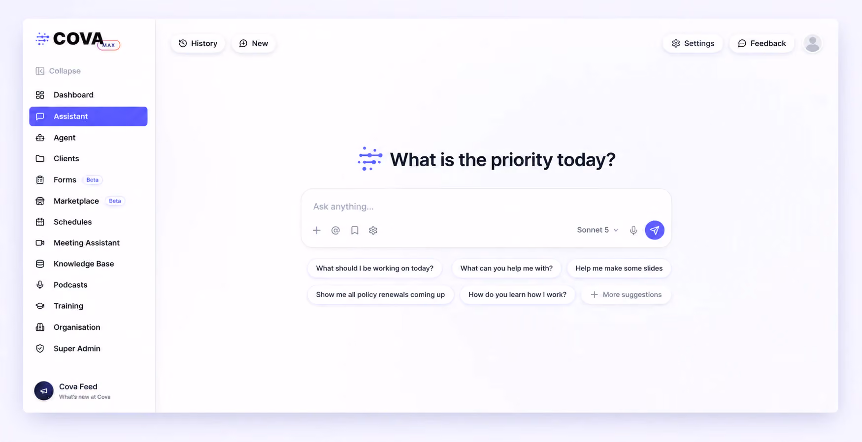 AI for insurance brokers in Cova
